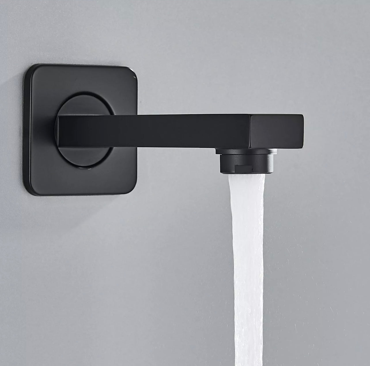 12 inch matte black led 3 function shower system