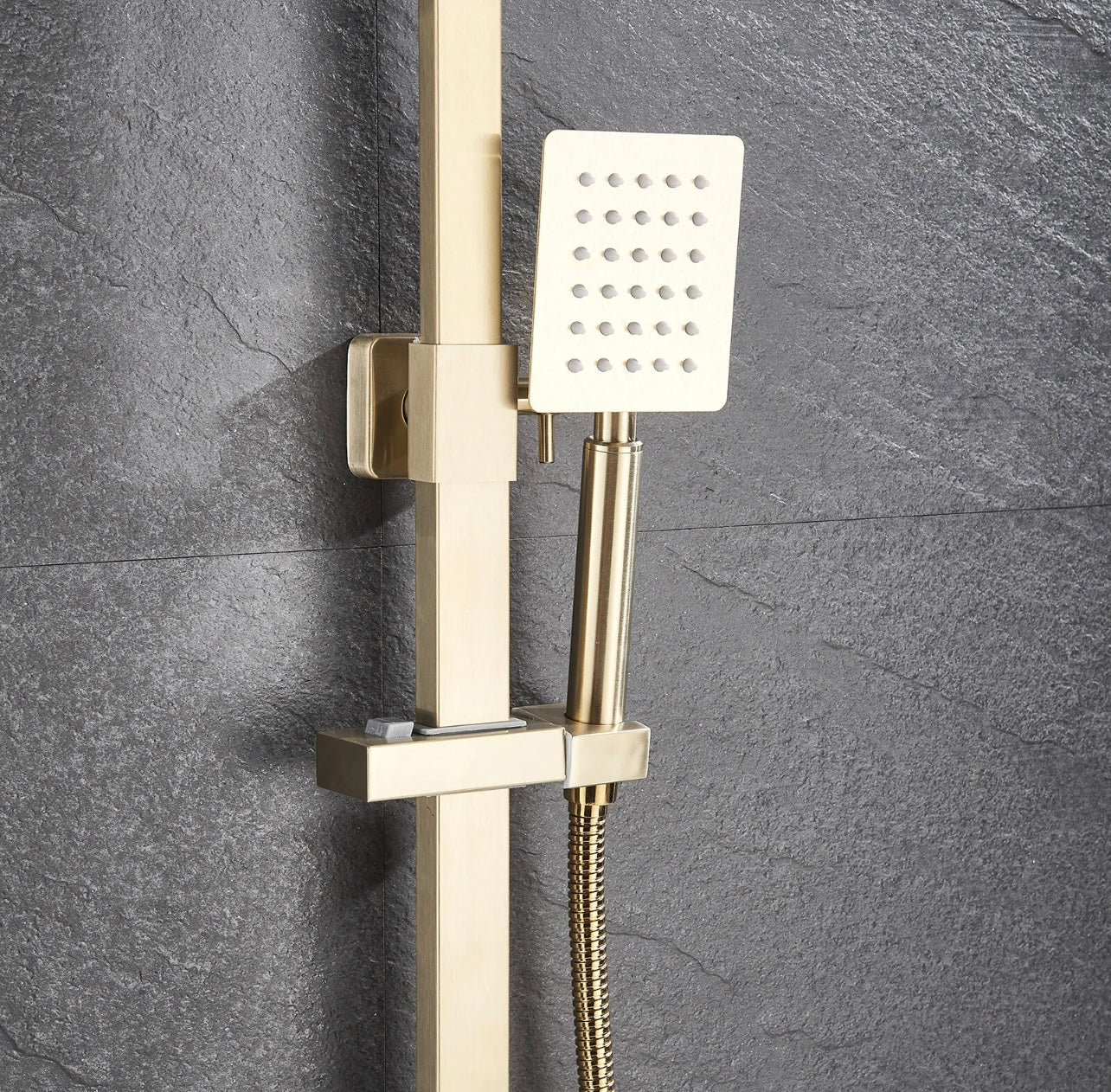 #1156 BRUSHED GOLD 3 In 1 RAINFALL EXPOSED SHOWER SET