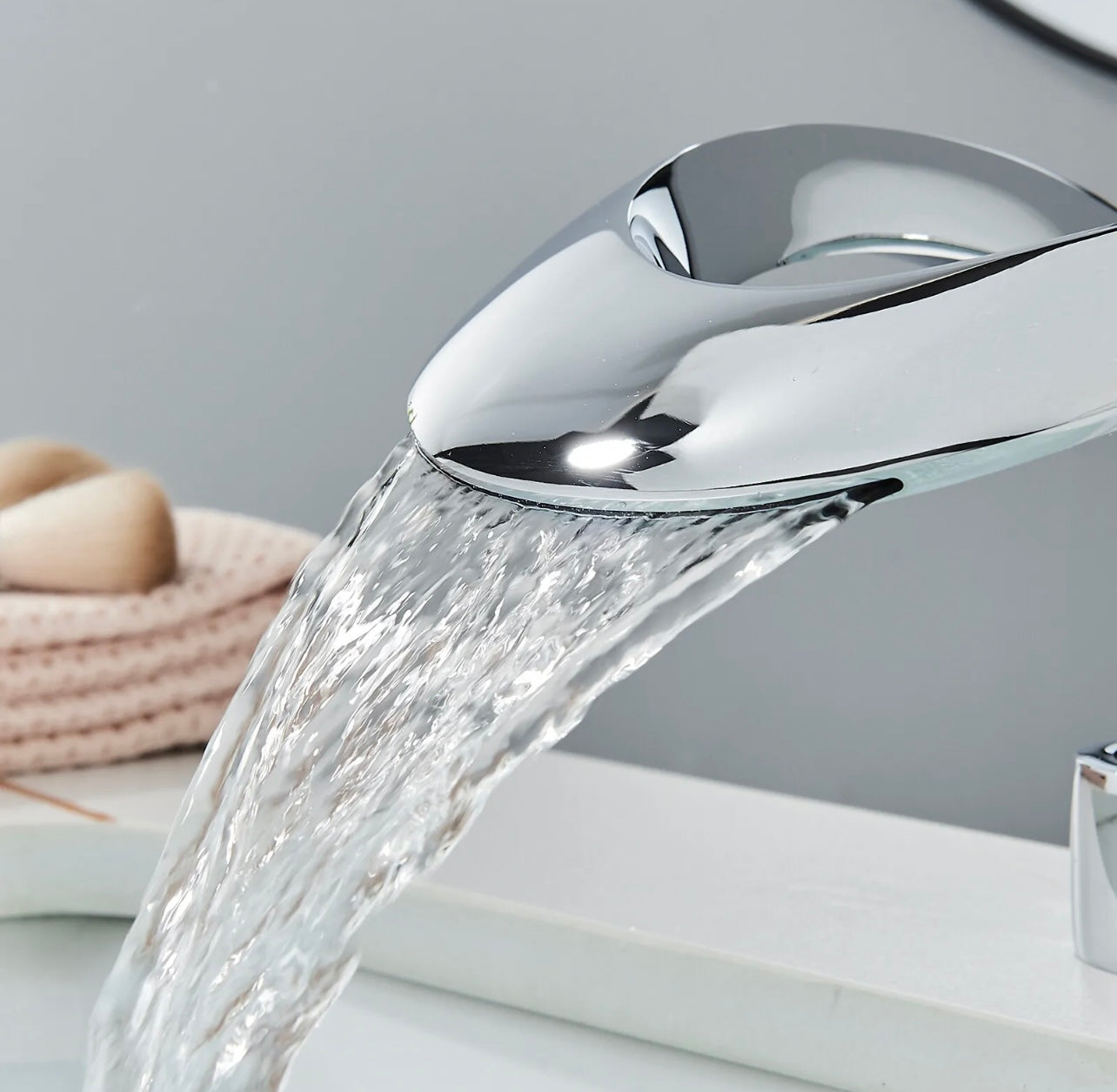 Chrome Waterfall Lavatory Vanity Faucet