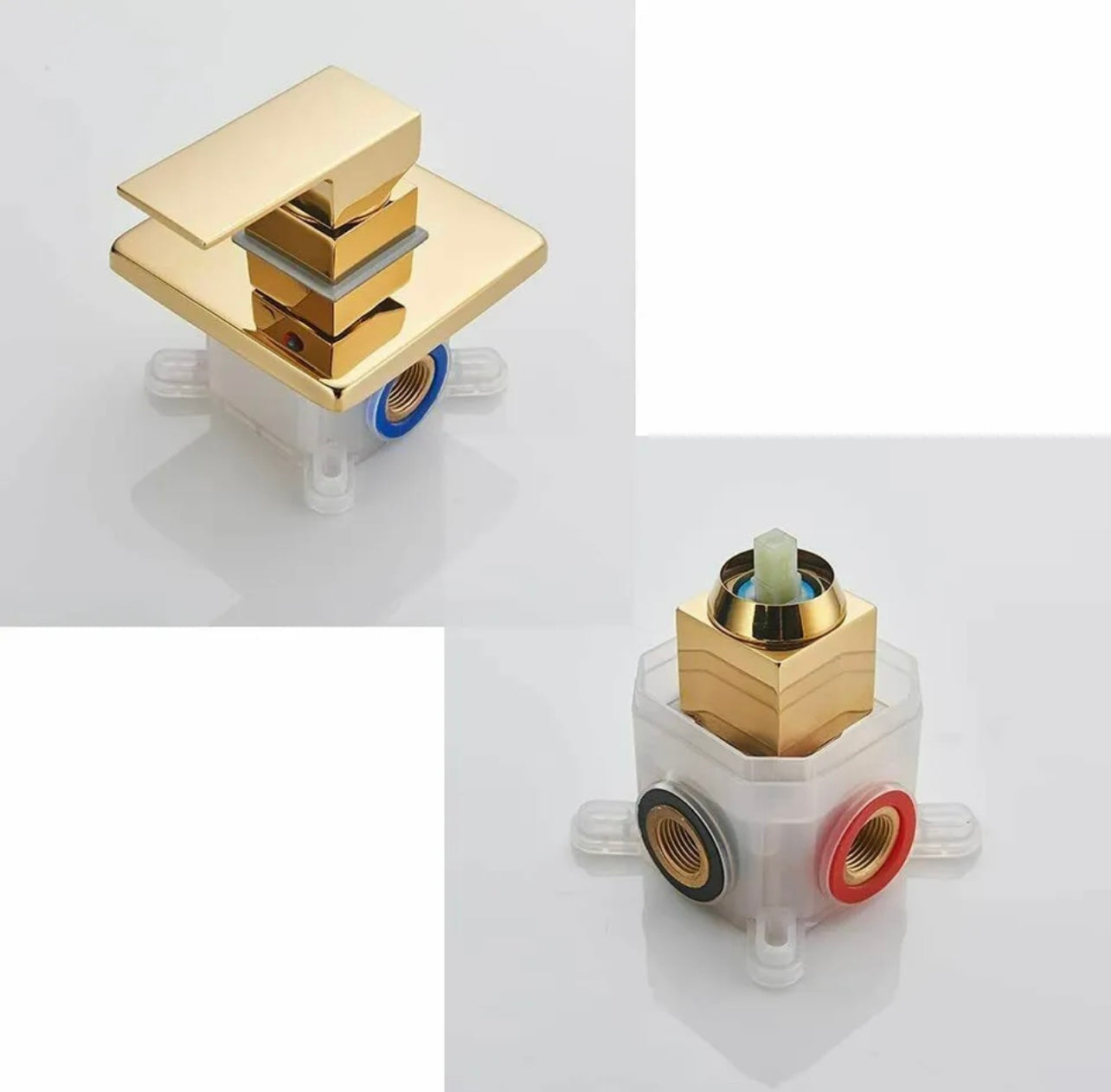 #1039 8 inch gold 1 function shower system