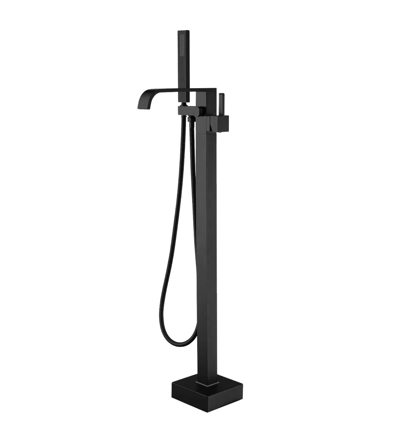Matte black 2 function waterfall spout tub filler faucet