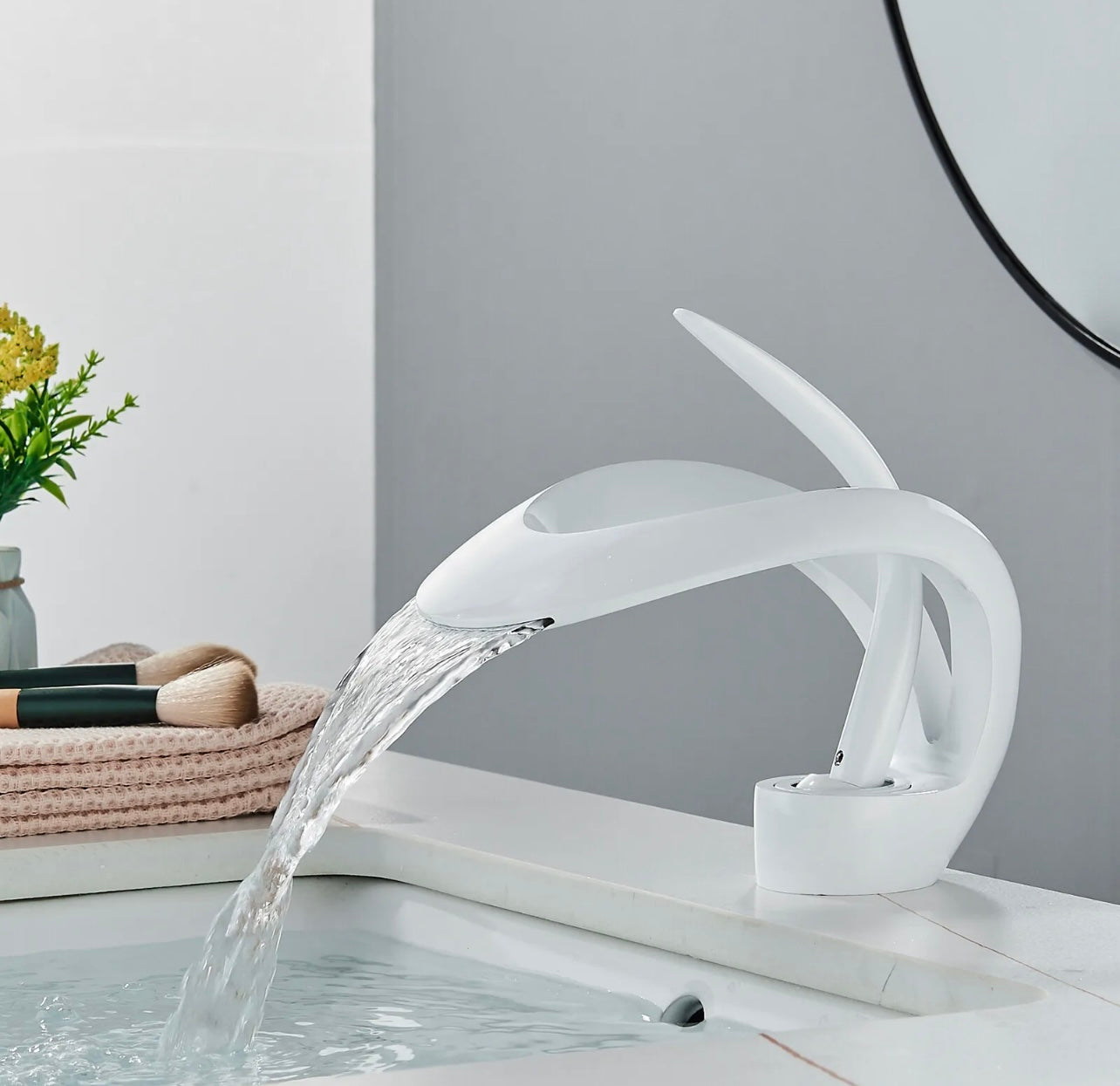 Chrome Waterfall Lavatory Vanity Faucet