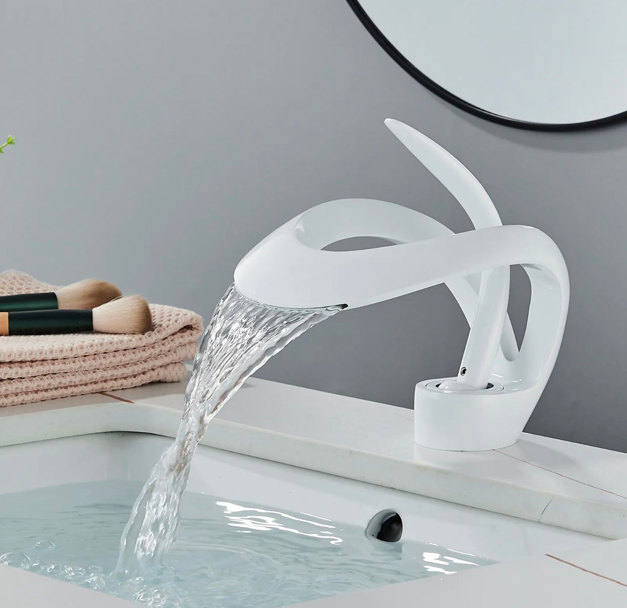 Chrome Waterfall Lavatory Vanity Faucet