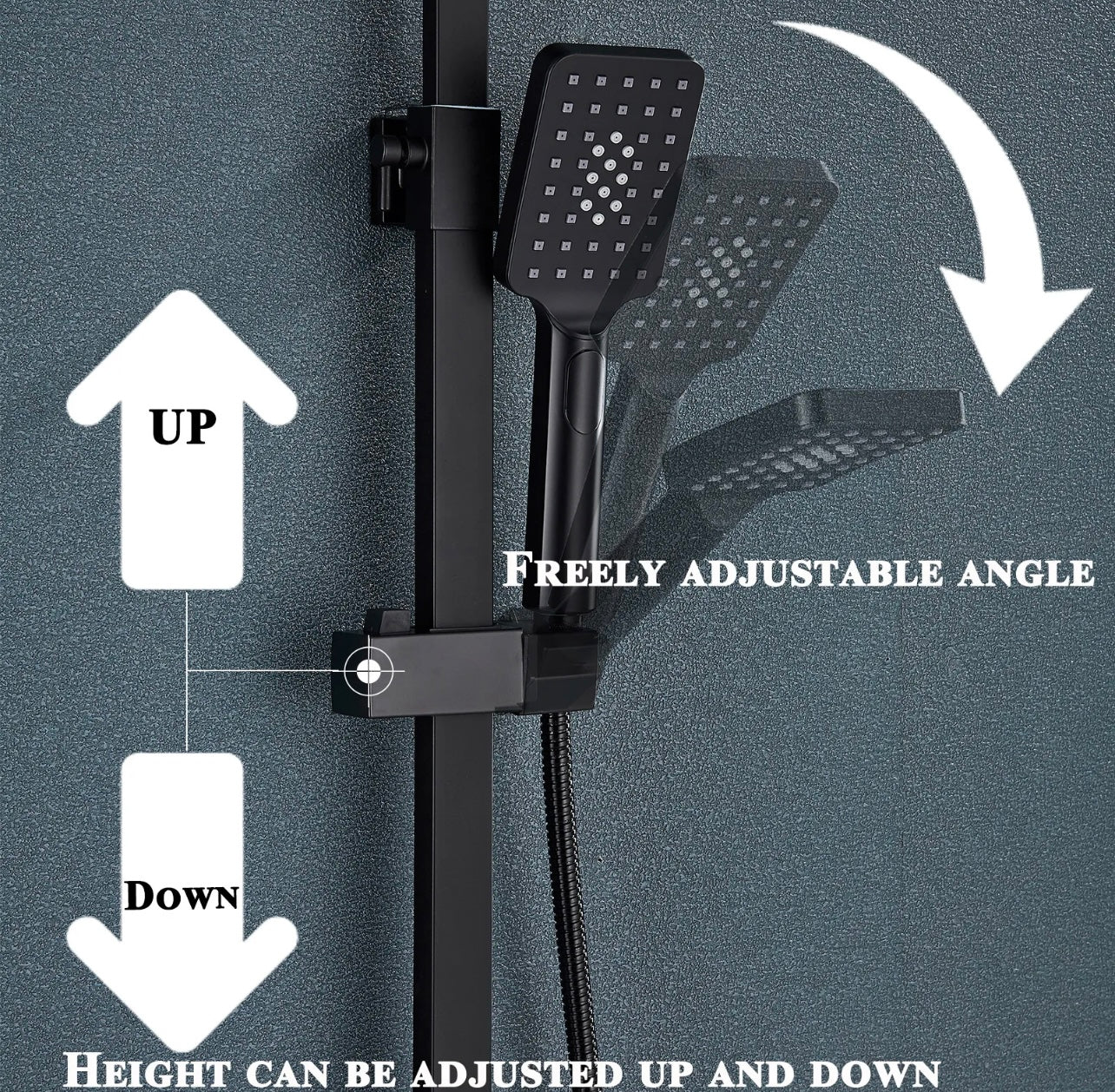 4 In 1 Rainfall Thermostatic Exposed Shower System With LCD Display