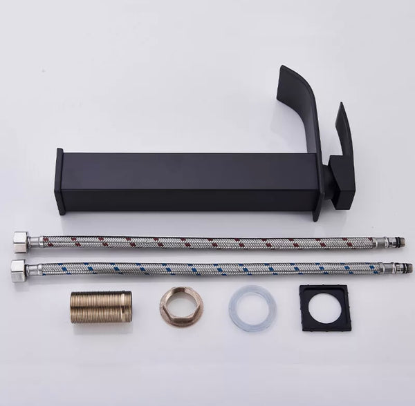 #1391 matte black waterfall vessel faucet