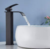 #1391 matte black waterfall vessel faucet