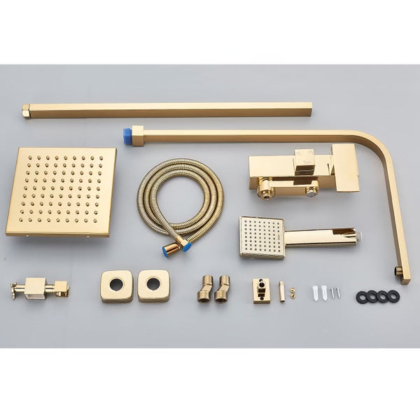 #1174 GOLD 3 IN 1 EXPOSED SHOWER SET