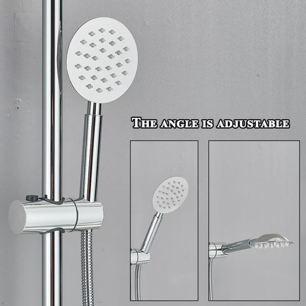 #1175 CHROME 2 IN 1 EXPOSED SHOWER SET WITH THERMOSTATIC VALVE