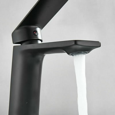 #1462 MATTE BLACK WATERFALL VANITY FAUCET
