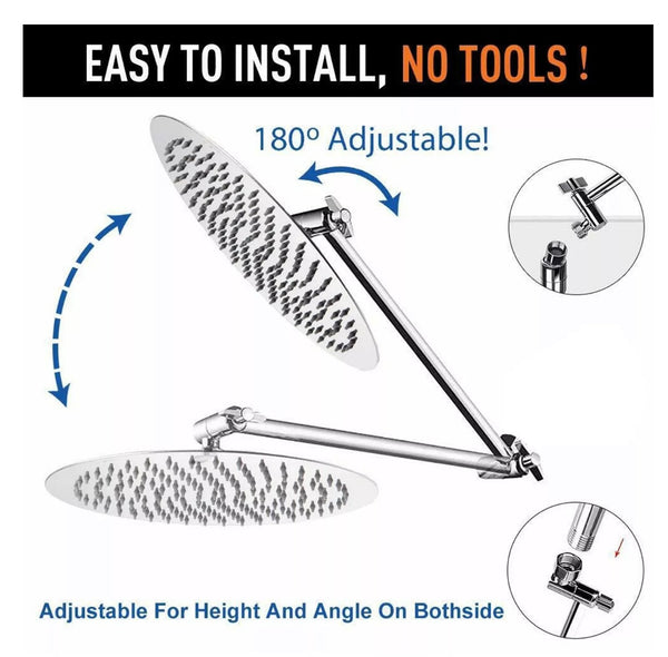 #1284 STAINLESS STEEL 4 FUNCTION RAINFALL SHOWER PANEL TOWER MASSAGE SHOWER FAUCET SYSTEM BLACK