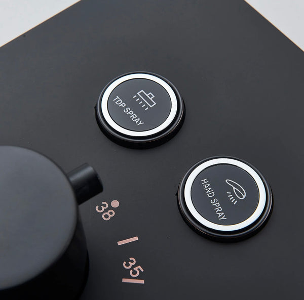 #1024 LED thermostatic 2 function rainfall shower system