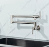 #1568 BRUSHED NICKEL COMMERCIAL WALL MOUNT POT FILLER FAUCET WITH EXTENDED SWING ARM