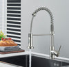 #1572 BRUSHED NICKEL SPRING PULL-DOWN KITCHEN FAUCET WITH DUAL SPRAY HEAD