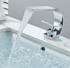 #1473 CHROME CURVE WATERFALL VANITY FAUCET