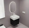 #1704 SG9263 19-Inch Black Stripe Floating Vanity Set with LED Mirror