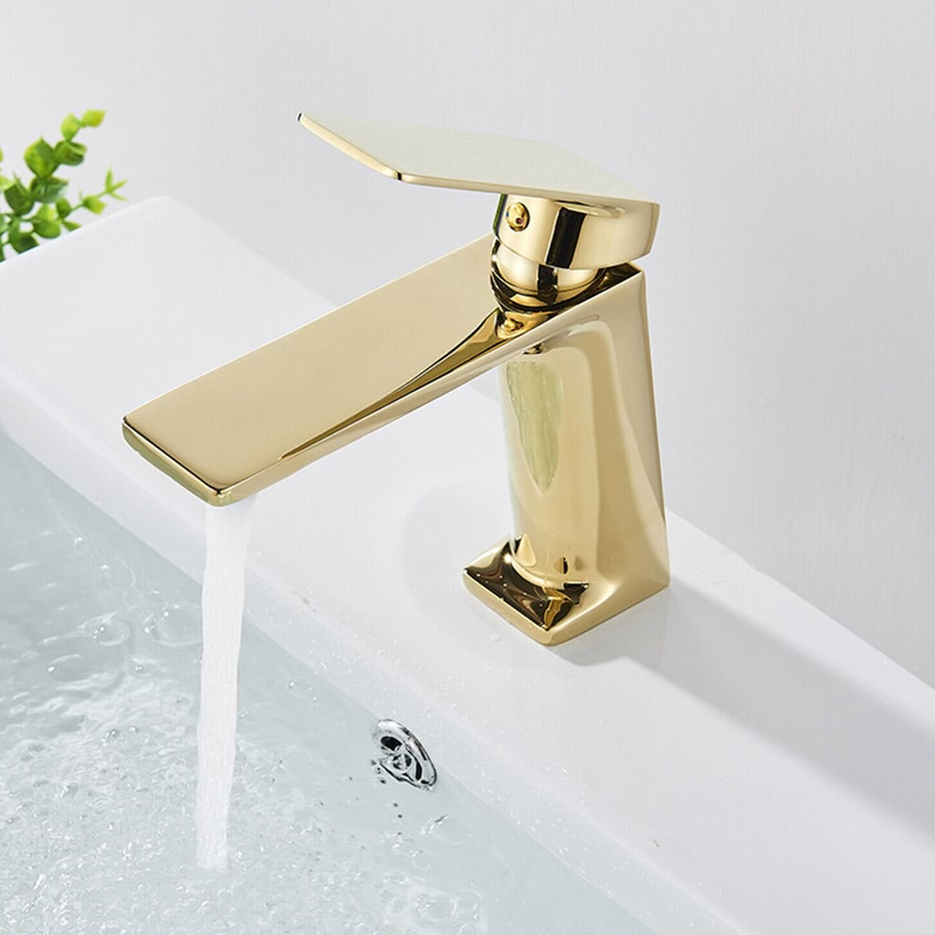 #1461 gold waterfall vanity faucet