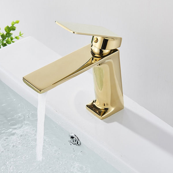 #1461 GOLD WATERFALL VANITY FAUCET