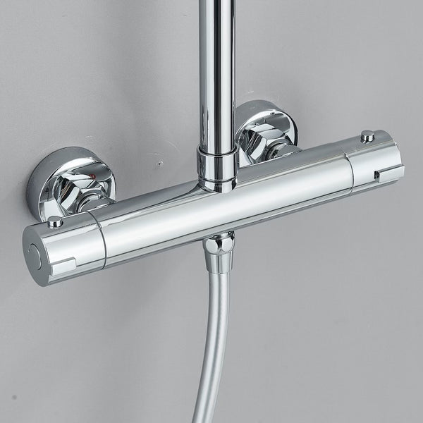 #1175 CHROME 2 IN 1 EXPOSED SHOWER SET WITH THERMOSTATIC VALVE