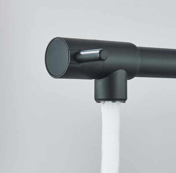 #1599 MATTE BLACK SPRING 2 FUNCTION KITCHEN FAUCET