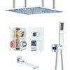 #1033 24-INCH LED CHROME 3 FUNCTION SHOWER SET
