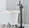 #1602 MATTE BLACK 2 FUNCTION WATERFALL SPOUT TUB FILLER FAUCET