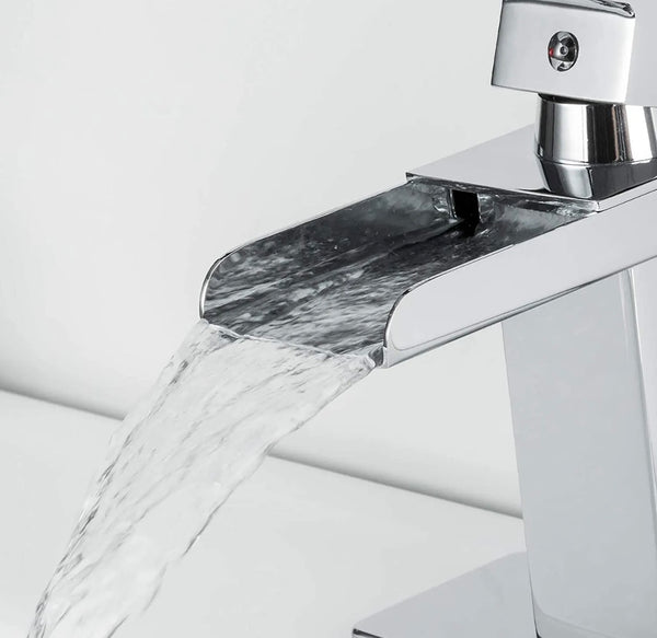 #1396 CHROME WATERFALL VANITY FAUCET