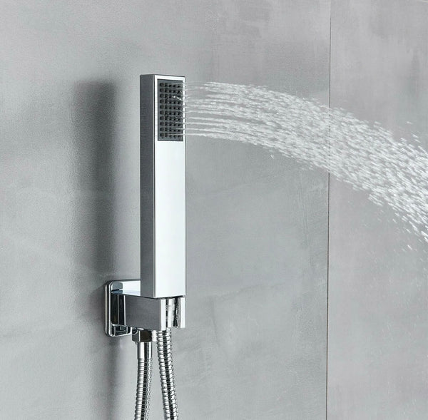 #1020 12 INCH CHROME LED RAINFALL 3 FUNCTION SHOWER SYSTEM