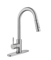 #1575 BRUSHED NICKEL PULL-OUT KITCHEN FAUCET WITH DUAL SPRAY HEAD