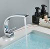 #1382 POLISHED CHROME CURVED WATERFALL VANITY FAUCET
