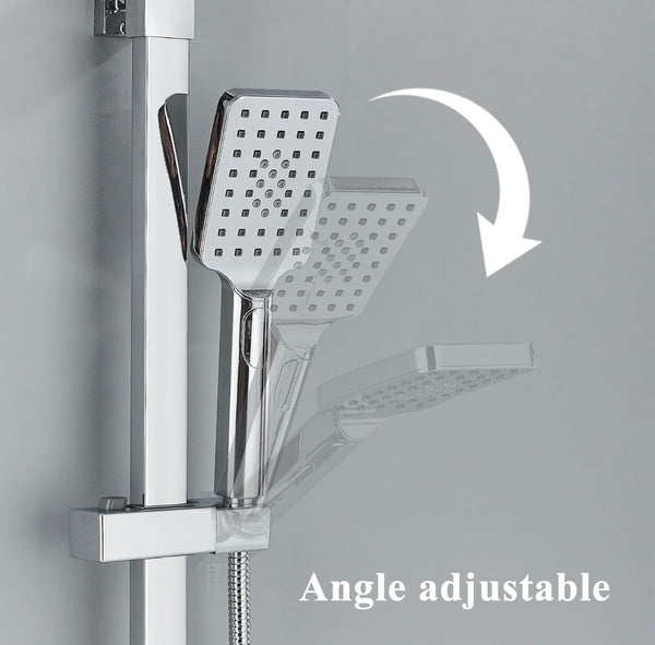 8 Inch 4 in 1  Rainfall Exposed Shower System