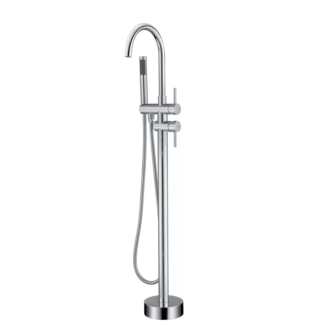 Chrome 2 function cylinder shape tub filler faucet