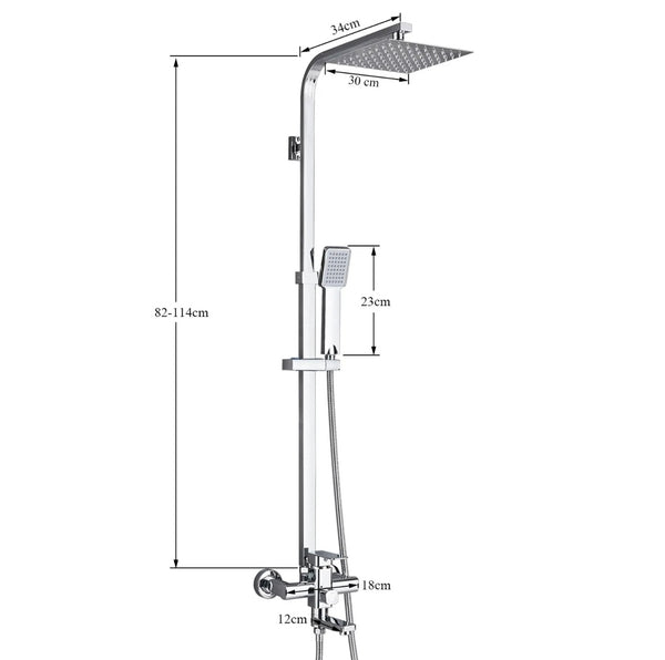 #1157 CHROME 3 IN 1 EXPOSED SHOWER SYSTEM