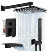 #1036 12-INCH MATTE BLACK 3 FUNCTION SHOWER SYSTEM