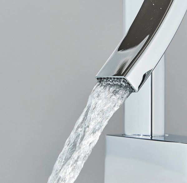 #1478 CHROME HIGH ARC WATERFALL VANITY FAUCET