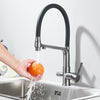 #1547 MATTE GRAY PULL-DOWN  DUAL SPRAY-HEAD TAP WATER + PURIFIED WATER KITCHEN FAUCET