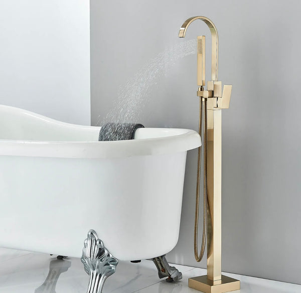 #1605 Brushed gold 2 function waterfall spout tub filler faucet