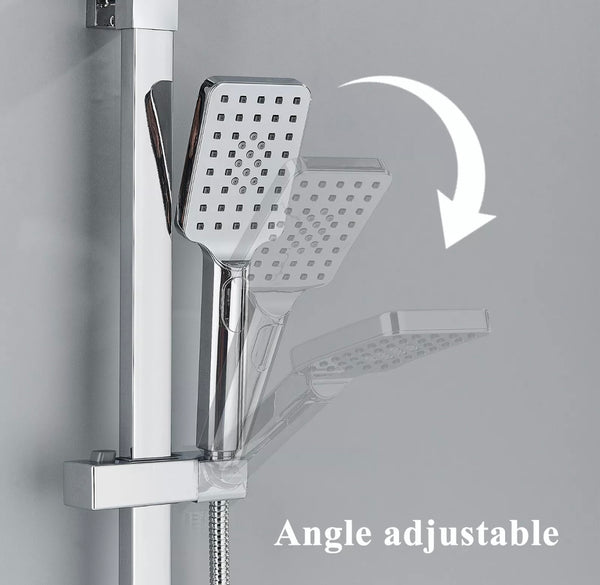#1171 CHROME 4 IN 1 THERMOSTATIC EXPOSED SHOWER SET