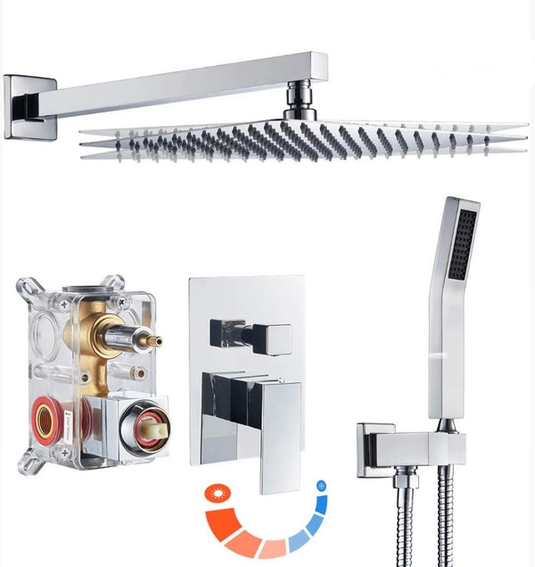 #1000 12 INCH CHROME 2 FUNCTION SHOWER SYSTEM