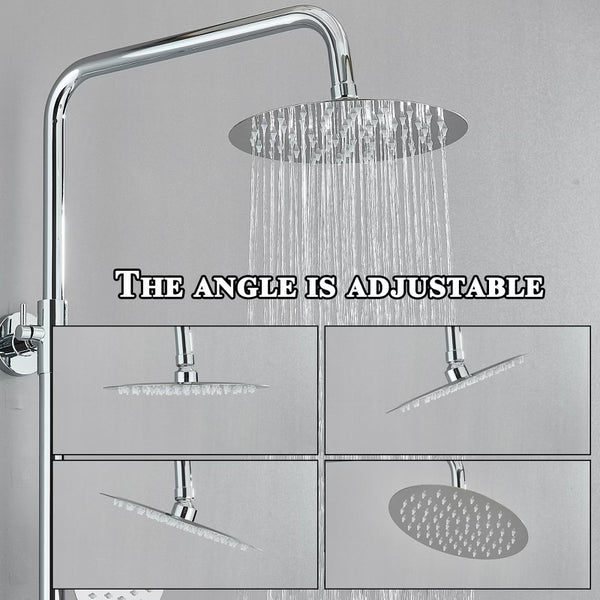 #1175 CHROME 2 IN 1 EXPOSED SHOWER SET WITH THERMOSTATIC VALVE