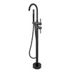 #1610 Matte black 2 function waterfall cylinder shape tub filler faucet