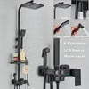 #1181 MATTE BLACK 4 IN 1 LCD TEMP BUTTON PRESS EXPOSED SHOWER SYSTEM