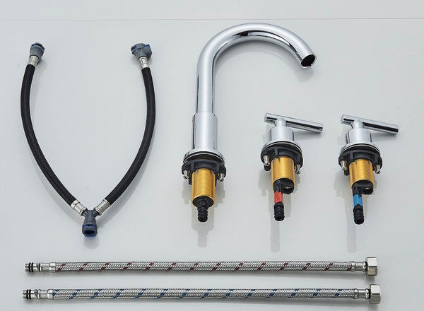 #1480 CHROME WIDESPREAD 8-INCH WATERFALL VANITY FAUCET