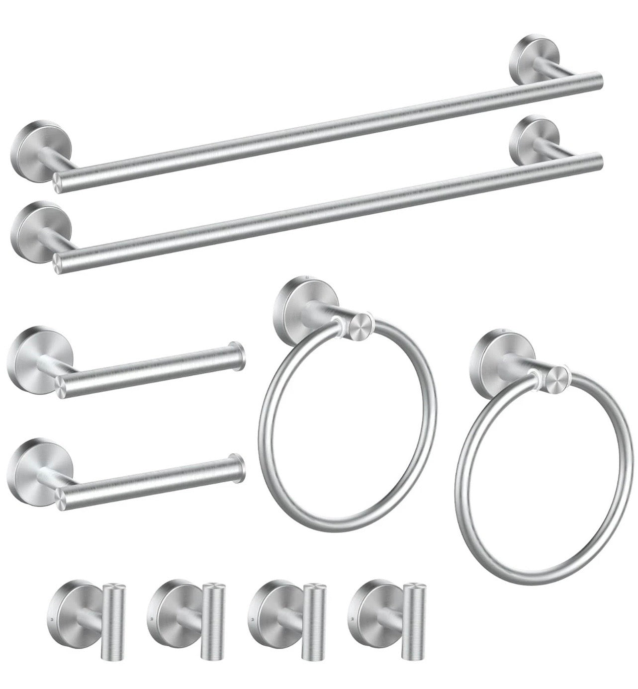 10pcs Stainless Steel Towel Rack Set