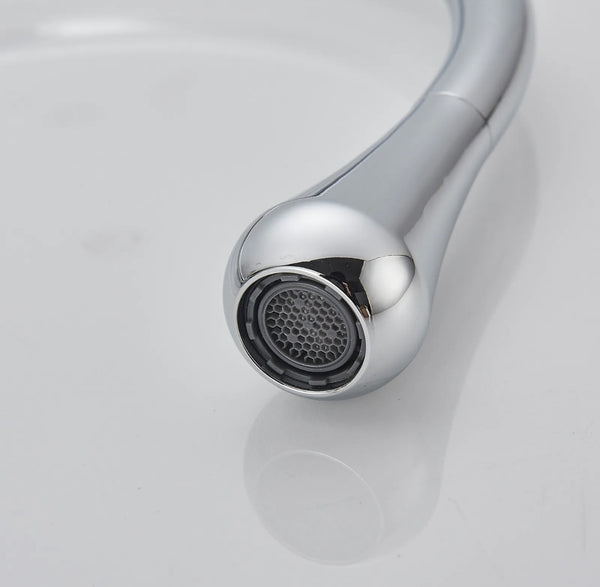 #1395 Chrome waterfall goose neck vessel faucet