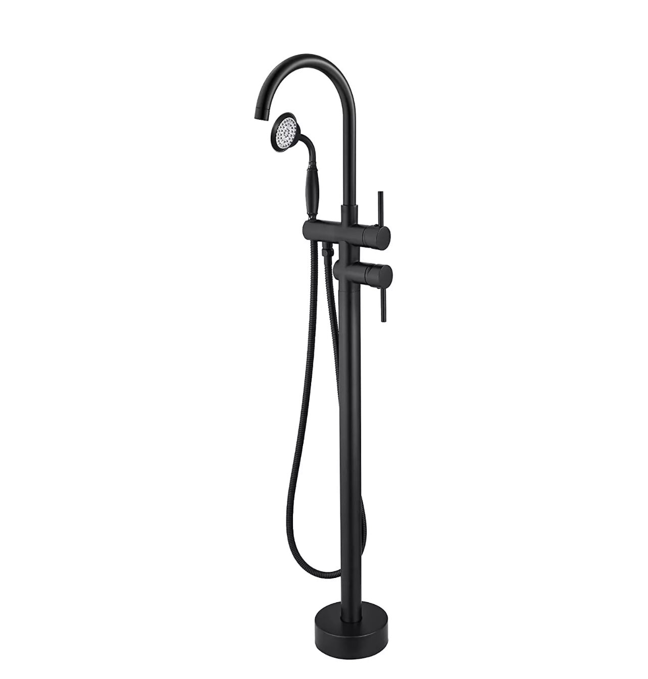 #1614 Matte black freestanding 2 function tub faucet