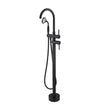 #1610 Matte black freestanding 2 function tub faucet