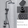 #1167 SMART MATTE BLACK 4 IN 1 EXPOSED SHOWER SET