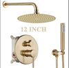 #1050 12-INCH BRUSHED GOLD 2 FUNCTION SHOWER SYSTEM