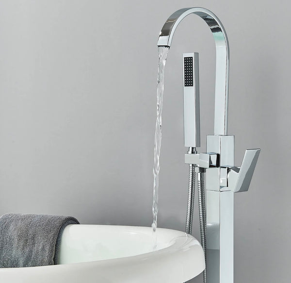 #1601 CHROME 2 FUNCTION WATERFALL SPOUT TUB FILLER FAUCET