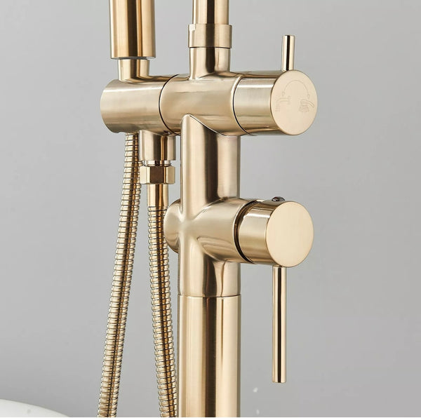 #1615 BRUSHED GOLD FREESTANDING TUB FILLER FAUCET